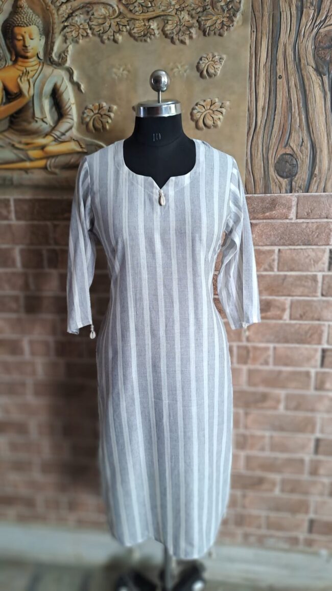 soft strip cotton kurti