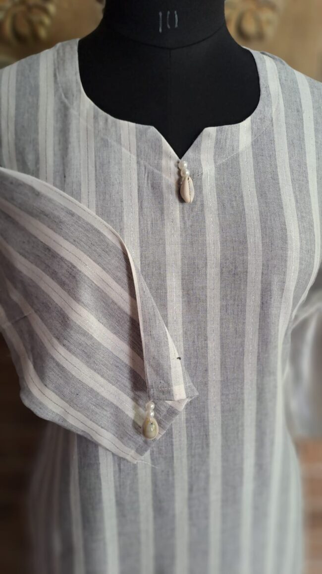 soft strip cotton kurti - Image 4