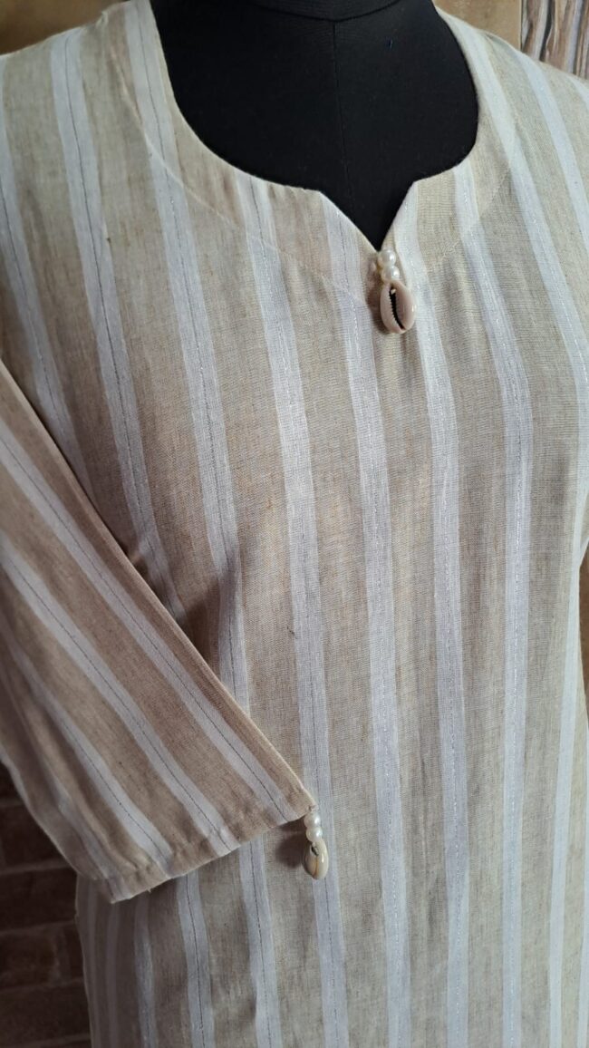 soft strip cotton kurti - Image 3