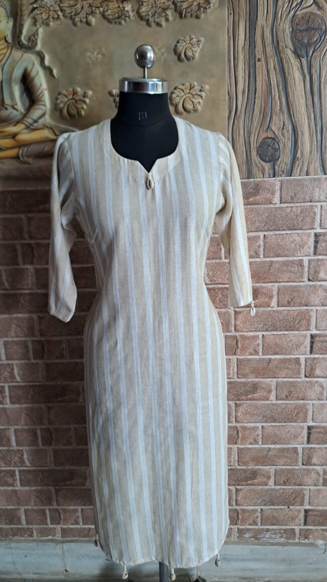 soft strip cotton kurti - Image 2